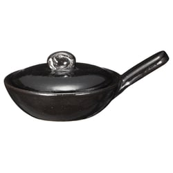 長谷園 目玉焼き 鍋 エッグベーカー 蓋付き 小 一人用 卵1個分/直火 レンジ オーブン OK/ブラック ACK-62