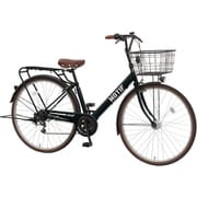シティサイクル モチーフV 27インチ 外装6段変速 ハーフマットブラック MOTP276Z