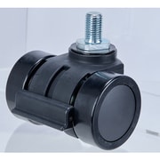 THCN66-B [TRUSCO ねじ込み式重荷重用低床型 双輪キャスターダブルベアリング ナイロン車66mm]