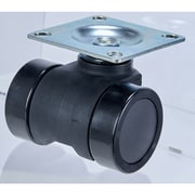 THCN66-P [TRUSCO プレート式重荷重用低床型 双輪キャスターダブルベアリング ナイロン車66mm]
