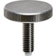 TRUSCO POMパッド付ローレットノブ ステンレス M6X20 TKKPP-M6X20S