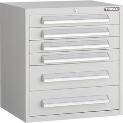 WLVR-541-W [TRUSCO WLVR型キャビネット 500X412XH540 引出6段 W色]