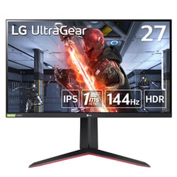 ヨドバシ.com - LGエレクトロニクス 液晶モニター/LG  UltraGear/27型/FullHD(1920×1080)/IPSパネル/アンチグレア/HDR対応/144Hz/1ms（GTG）/G-SYNC  Compatible/FreeSync Premium/HDMI、DisplayPort/ピボット/sRGB99％/高さ調整/3年安心・無輝点保証  27GN65R-B 通販【全品 ...