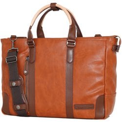 ビジネスバッグ 39cm/1ルーム A4ファイル対応 13.3インチPC収納 底鋲付き HK-4986 ブラウン