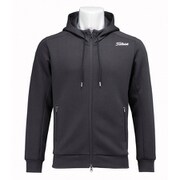 22FW TSMO2241 BK LL [ゴルフウェア メンズ ストレッチ スウェットフルジップパーカー LLサイズ ブラック]