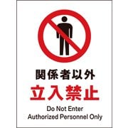 JHA-02P [JIS 禁止標識 タテ 関係者以外立入禁止]