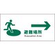 JWD-20E [JIS 安全標識 ヨコ 避難場所→]
