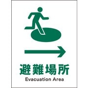 JHD-20E [JIS 安全標識 タテ 避難場所→]