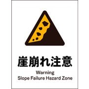 JHB-22S [JIS 警告標識 タテ 崖崩れ注意]