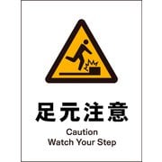 JHB-17M [JIS 警告標識 タテ 足元注意]