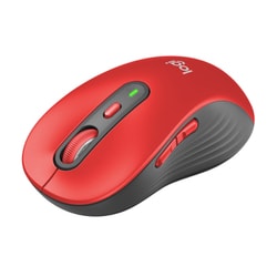 ワイヤレスマウス Signature M750L Bluetooth/無線（2.4GHz） 6ボタン SmartWheel 静音 SilentTouch Easy Switchボタン搭載 レッド Lサイズ M750LRD