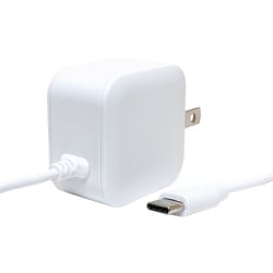 薄型 AC充電器 USB Type-C対応のケーブル一体型 2.4A出力 4つの安全保護機能搭載 1m 白 IAC-10S1 WH