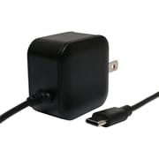 薄型 AC充電器 USB Type-C対応のケーブル一体型 2.4A出力 4つの安全保護機能搭載 2m 黒 IAC-20S1 BK