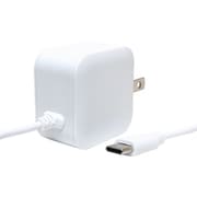 薄型 AC充電器 USB Type-C対応のケーブル一体型 2.4A出力 4つの安全保護機能搭載 2m 白 IAC-20S1 WH