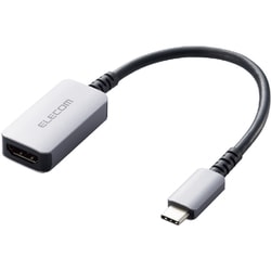 USB Type-C to HDMI 変換 ミラーリング マルチディスプレイ対応 4K 60Hz 断線に強い 高耐久 シルバー AD-CHDMIQSSV