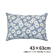 HA351-7921BL [枕カバー ピロケース フラワーチェック 43×63cm BL]