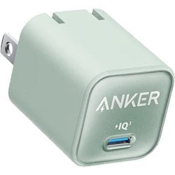 USB急速充電器 Anker 511 Charger（Nano 3 30W）USB PD（パワーデリバリー）対応 30W USB-C×1 折りたたみ式プラグ採用 ActiveShield 2.0搭載 グリーン A2147N61