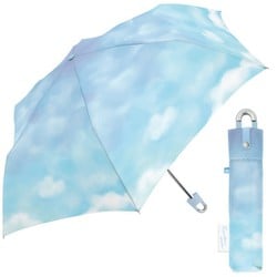 折りたたみ傘 婦人用 晴雨兼用 ミルキートーン折 DAYLIGHT 55cm 手開き式 UVカット加工 ライトブルー 111242