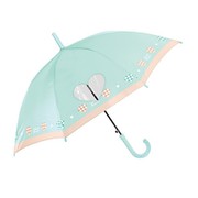 子供用傘 CHECK HEART 55cm ジャンプ式 ミントブルー 105924