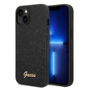 GUHCP14MHGGSHK [iPhone 14 Plus用 GUESS（ゲス） 公式ライセンス グリッターフレーク 背面ケース ブラック]