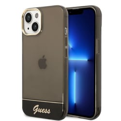 GUHCP14SHGCOK [iPhone 14用 GUESS（ゲス） 公式ライセンス ダブルレイヤー 背面ケース ブラック]