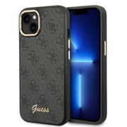 GUHCP14MHG4SHK [iPhone 14 Plus用 GUESS（ゲス） 公式ライセンス モノグラム 背面ケース ブラック]