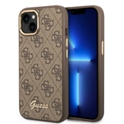 GUHCP14MHG4SHW [iPhone 14 Plus用 GUESS（ゲス） 公式ライセンス モノグラム 背面ケース ブラウン]