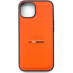 USHCP14MPINO [iPhone 14 Plus用 U.S. POLO ASSN. 公式ライセンス トリコロールスティッチ入り 背面ケース オレンジ]