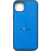 USHCP14SPINB [iPhone 14用 U.S. POLO ASSN. 公式ライセンス トリコロールスティッチ入り 背面ケース ブルー]