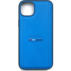 USHCP14MPINB [iPhone 14 Plus用 U.S. POLO ASSN. 公式ライセンス トリコロールスティッチ入り 背面ケース ブルー]