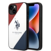 USHCP14SPSO3 [iPhone 14用 U.S. POLO ASSN. 公式ライセンス エンボスロゴ入り 背面ケース RED/WHITE/NAVY]