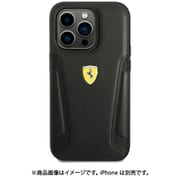 iPhone 14 Pro用 フェラーリ 公式ライセンス 本革 背面ケース ブラック FEHCP14LRBUK