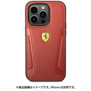 iPhone 14 Pro用 フェラーリ 公式ライセンス LEATHER CASE HOT STAMPED SIDES AND YELLOW SHIELD LOGO レッド FEHCP14LRBUR