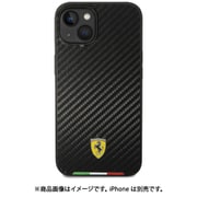iPhone 14用 フェラーリ 公式ライセンス PUカーボン 背面ケース ブラック FEHCP14STABK