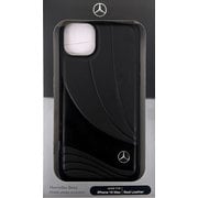 iPhone 14 Plus用 MERCEDES-BENZ - GENUINE LEATHER CASE - NEW WAVE III - BLACK MEHCP14M8ROLK