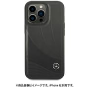 iPhone 14 Pro用 MERCEDES-BENZ - GENUINE LEATHER CASE - NEW WAVE III - BLACK MEHCP14L8ROLK