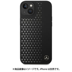 iPhone 14 Plus用 MERCEDES-BENZ - LIQUID SILICONE CASE - GRADIENT STAR PATTERN HORIZONTAL - BLACK MEHCP14M8SMHRK