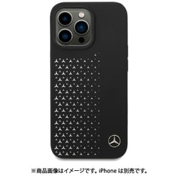 iPhone 14 Pro用 MERCEDES-BENZ - LIQUID SILICONE CASE - GRADIENT STAR PATTERN HORIZONTAL - BLACK MEHCP14L8SMHRK