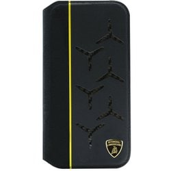 iPhone 14用 Lamborgihini - Geniune leather ,Alcantara ＆ carbon book case YW LB-TPUFCIP14-AV/D12-YW