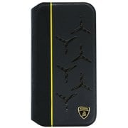 iPhone 14 Plus用 Lamborgihini - Geniune leather ,Alcantara & carbon book case YW LB-TPUFCIP14M-AV/D12-YW