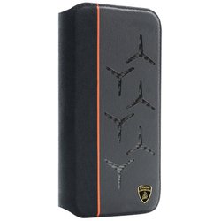 iPhone 14 Pro Max用 Lamborgihini - Geniune leather ,Alcantara ＆ carbon book case OE LB-TPUFCIP14PM-AV/D12-OE