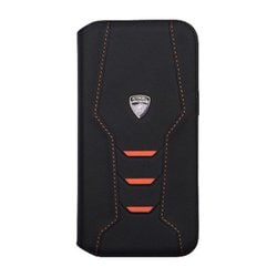 iPhone 14 Pro Max用 Lamborgihini - Geniune leather book case OE LB-TPUFCIP14PM-HU/D16-OE