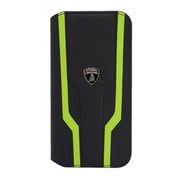 iPhone 14用 Lamborgihini - Geniune leather book case GN LB-TPUFCIP14-HU/D17-GN