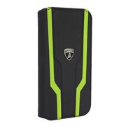 iPhone 14 Pro用 Lamborgihini - Geniune leather book case GN LB-TPUFCIP14P-HU/D17-GN