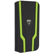 iPhone 14 Pro Max用 Lamborgihini - Geniune leather book case GN LB-TPUFCIP14PM-HU/D17-GN