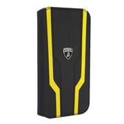 iPhone 14 Pro用 Lamborgihini - Geniune leather book case YW LB-TPUFCIP14P-HU/D17-YW