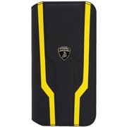 iPhone 14 Plus用 Lamborgihini - Geniune leather book case YW LB-TPUFCIP14M-HU/D17-YW