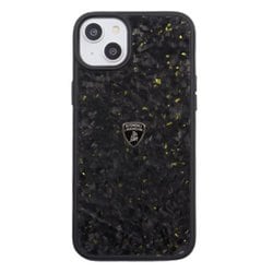 iPhone 14 Plus用 Lamborgihini - Forged Carbon Fibre Case with Metalic Foil LB-TPUPCIP14M-HU/D14S-GD