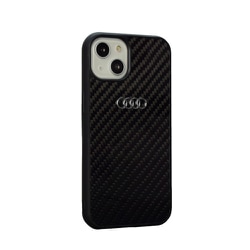 iPhone 14用 Audi - Genuine carbon fiber case BK AU-TPUPCIP14-R8/D2-BK