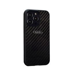 iPhone 14 Pro用 Audi - Genuine carbon fiber case BK AU-TPUPCIP14P-R8/D2-BK